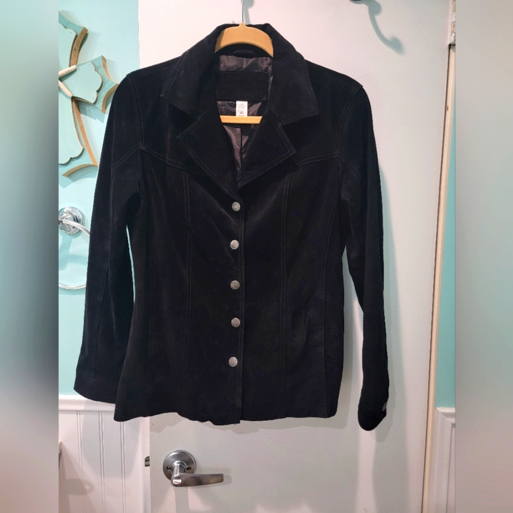 Jaclyn Smith suede Blazer jacket